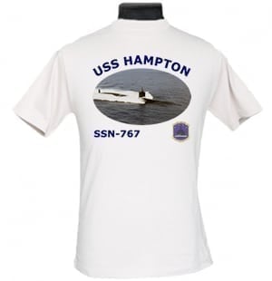SSN 767 USS Hampton 2-Sided Photo T-Shirt