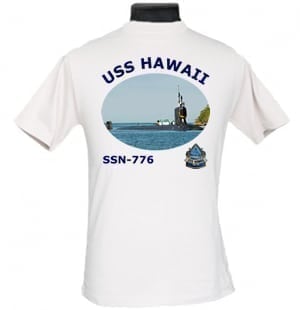USS Hawaii SSN-776 Veteran Mens Casual Classic Fit Short Summer Beach Shorts