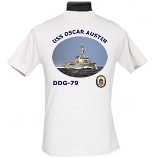 DDG 79 USS Oscar Austin 2-Sided Photo T Shirt