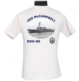DDG 85 USS McCampbell 2-Sided Photo T Shirt