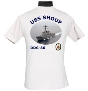 DDG 86 USS Shoup 2-Sided Photo T Shirt