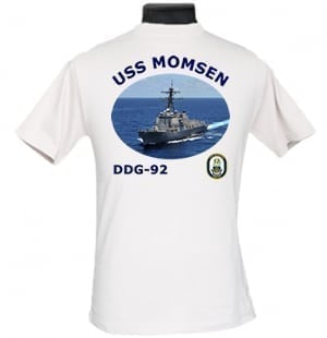 DDG 92 USS Momsen 2-Sided Photo T Shirt