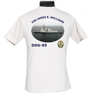 DDG 95 USS James E. Williams 2-Sided Photo T Shirt