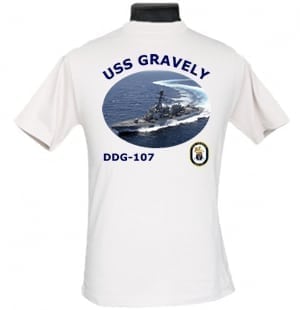 DDG 107 USS Gravely 2-Sided Photo T Shirt