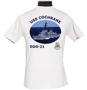 DDG 21 USS Cochrane 2-Sided Photo T Shirt