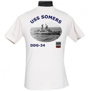 DDG 34 USS Somers 2-Sided Photo T Shirt