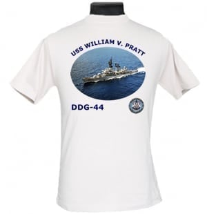 DDG 44 USS William V. Pratt 2-Sided Photo T Shirt