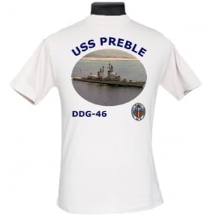 DDG 46 USS Preble 2-Sided Photo T Shirt