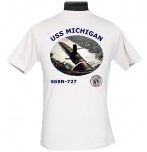 SSBN 727 USS Michigan 2-Sided Photo T Shirt