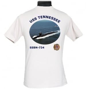 SSBN 734 USS Tennessee 2-Sided Photo T Shirt
