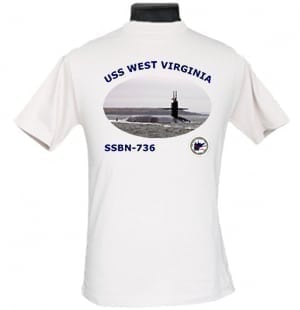 SSBN 736 USS West Virginia 2-Sided Photo T Shirt
