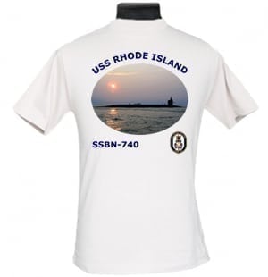 SSBN 740 USS Rhode Island 2-Sided Photo T Shirt