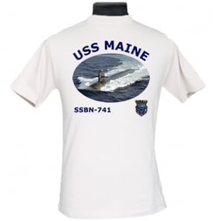 SSBN 741 USS Maine 2-Sided Photo T Shirt