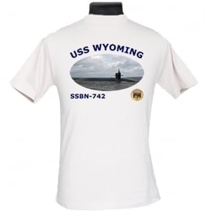 SSBN 742 USS Wyoming 2-Sided Photo T Shirt