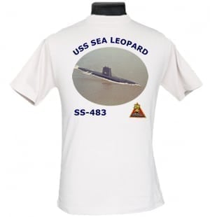 SS 483 USS Sea Leopard 2-Sided Photo T-Shirt
