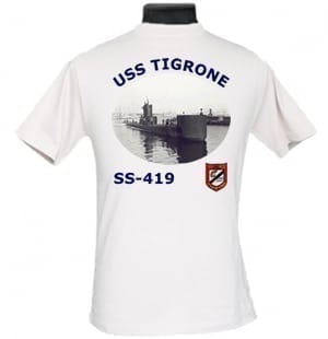 SS 419 USS Tigrone 2-Sided Photo T-Shirt