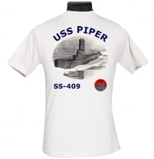 SS 409 USS Piper 2-Sided Photo T-Shirt