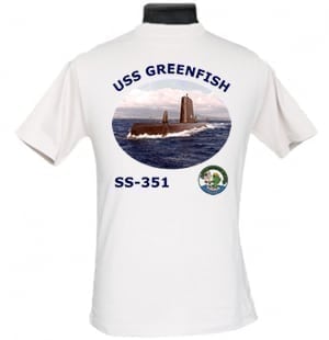 SS 351 USS Greenfish 2-Sided Photo T-Shirt