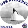 SS 524 USS Pickerel 2-Sided Photo T-Shirt Mk 2