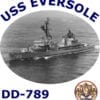 DD 789 USS Eversole 2-Sided Photo T Shirt