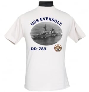 DD 789 USS Eversole 2-Sided Photo T Shirt