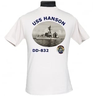 DD 832 USS Hanson 2-Sided Photo T Shirt
