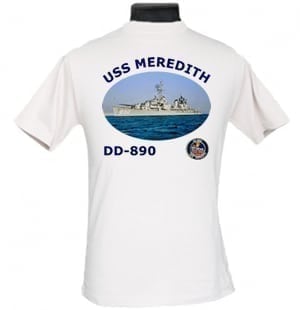 DD 890 USS Meredith 2-Sided Photo T Shirt