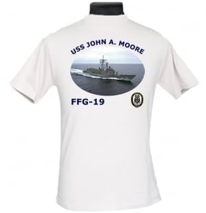 FFG 19 USS John A. Moore 2-Sided Photo T Shirt