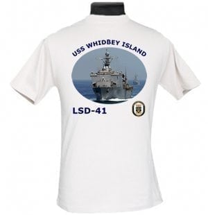 LSD 41 USS Whidbey Island 2-Sided Photo T-Shirt