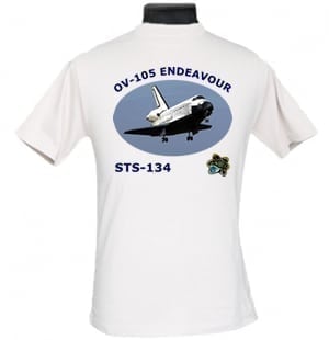 STS 134 Endeavour Space Shuttle Mission 2-Sided Photo T Shirt