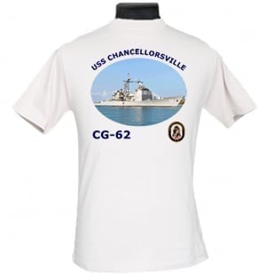 CG 62 USS Chancellorsville 2-Sided Photo T Shirt