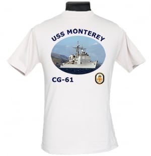 CG 61 USS Monterey 2-Sided Photo T Shirt
