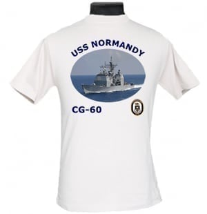 CG 60 USS Normandy 2-Sided Photo T Shirt