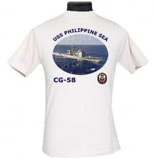 CG 58 USS Philippine Sea 2-Sided Photo T Shirt