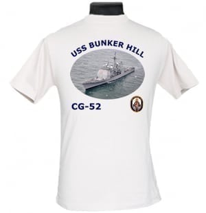 CG 52 USS Bunker Hill 2-Sided Photo T Shirt
