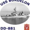 DD 881 USS Bordelon 2-Sided Photo T Shirt