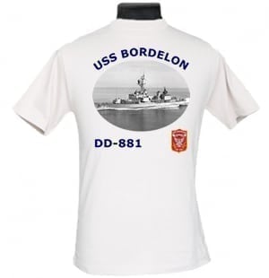 DD 881 USS Bordelon 2-Sided Photo T Shirt