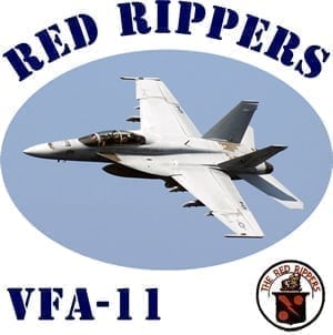 VFA 11 Red Rippers 2-Sided Hornet Photo T Shirt