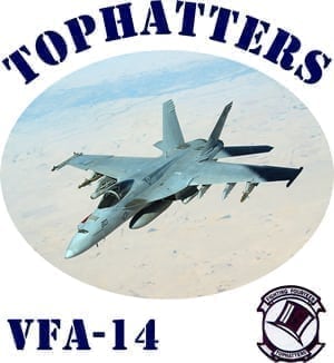 VFA 14 Tophatters 2-Sided Hornet Photo T Shirt