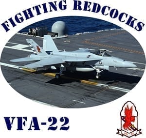 VFA 22 Fighting Redcocks 2-Sided Hornet Photo T Shirt