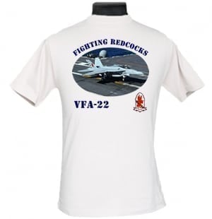 VFA 22 Fighting Redcocks 2-Sided Hornet Photo T Shirt