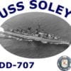 DD 707 USS Soley 2-Sided Photo T Shirt