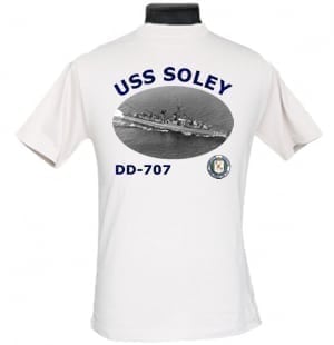 DD 707 USS Soley 2-Sided Photo T Shirt