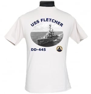 DD 445 USS Fletcher 2-Sided Photo T Shirt