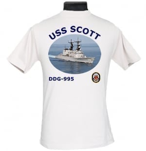 DDG 995 USS Scott 2-Sided Photo T Shirt