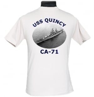 CA 71 USS Quincy 2-Sided Photo T Shirt