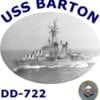 DD 722 USS Barton 2-Sided Photo T Shirt