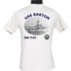 DD 722 USS Barton 2-Sided Photo T Shirt