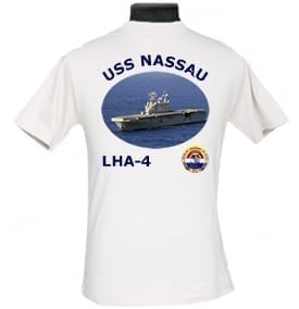 LHA 4 USS Nassau Navy Dad Photo T-Shirt