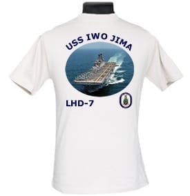 LHD 7 USS Iwo Jima Navy Dad Photo T-Shirt